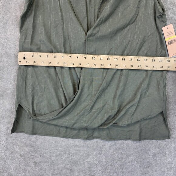 Nanette Lepore Top Womens Small Green Prairie Sage Sweet Romance Sleeveless Vest - Picture 7 of 11